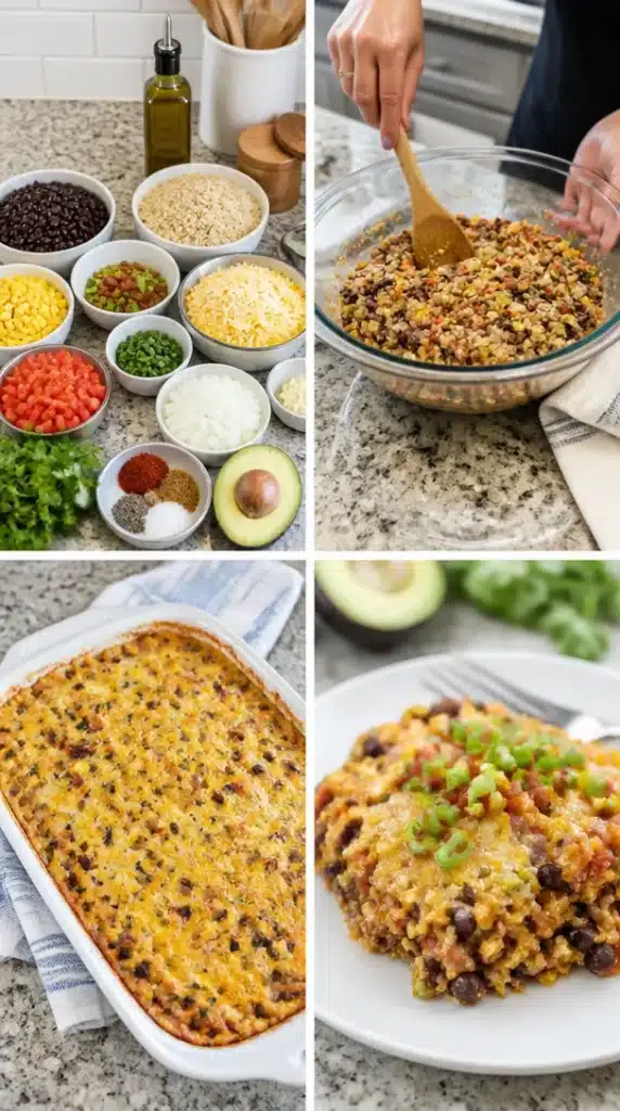 Black Bean Quinoa Enchilada Bake