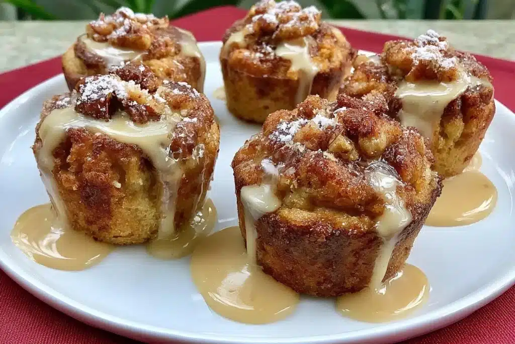 Easy vegan gluten-free mini apple muffins topped with cinnamon.