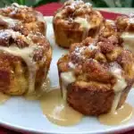 Easy vegan gluten-free mini apple muffins topped with cinnamon.