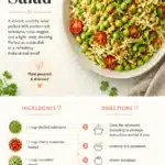 Delicious and vibrant edamame salad with fresh vegetables and dressing