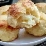 Plate of gluten-free air fryer biscuits ready to be served