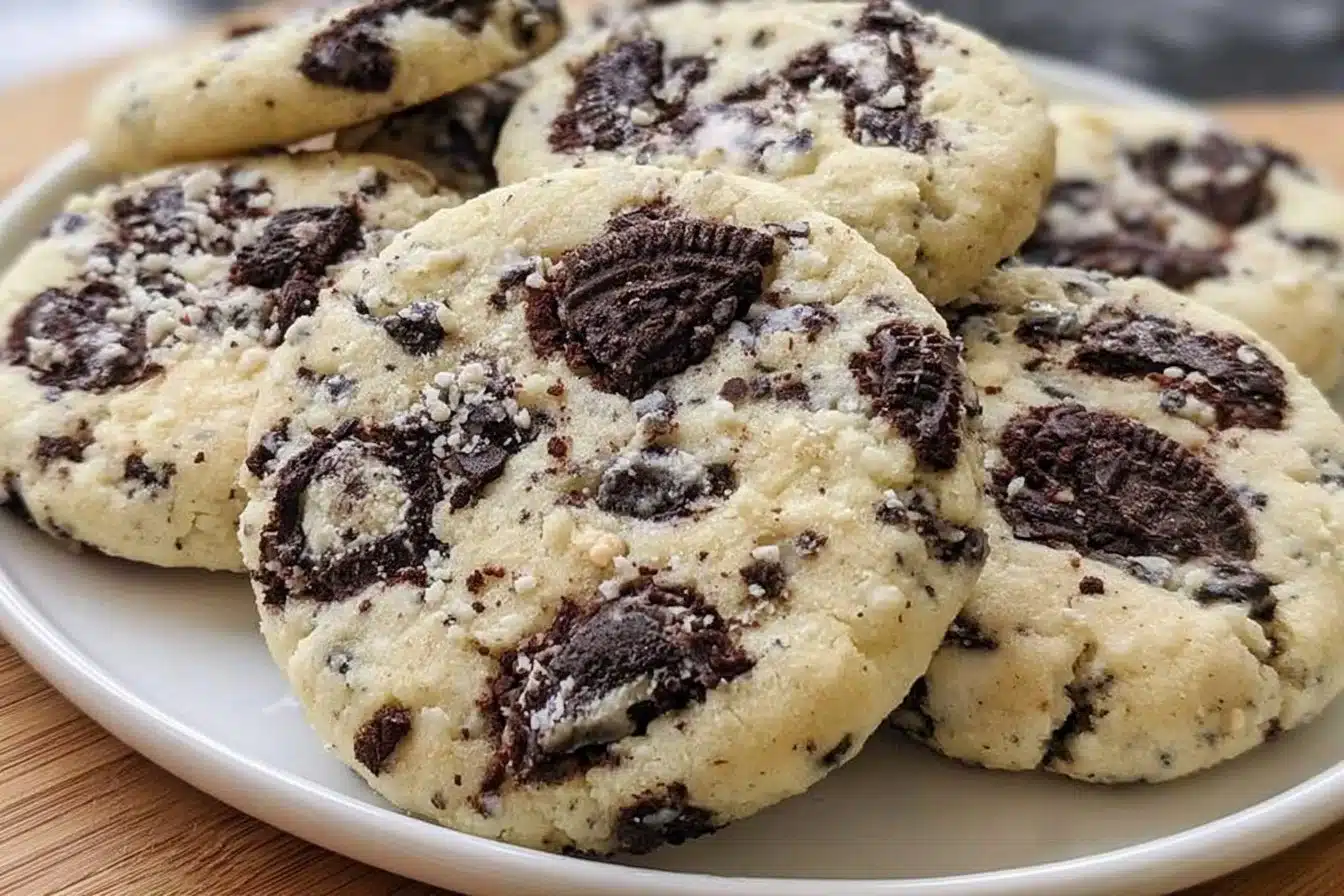 Delicious gluten-free cookies and cream cookies on a plate