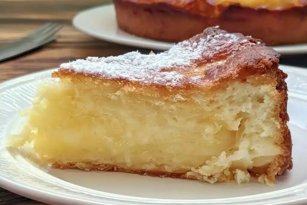 Gluten Free French Butter Cake with a golden crust and soft texture