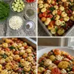 Delicious Greek Sheet Pan Gnocchi with vegetables and seasoning
