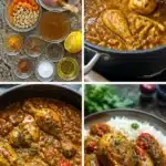 Plate of flavorful Persian Chicken garnished with herbs and spices