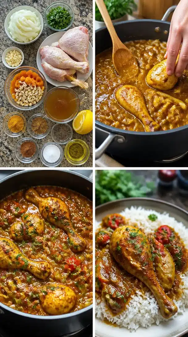 Plate of flavorful Persian Chicken garnished with herbs and spices