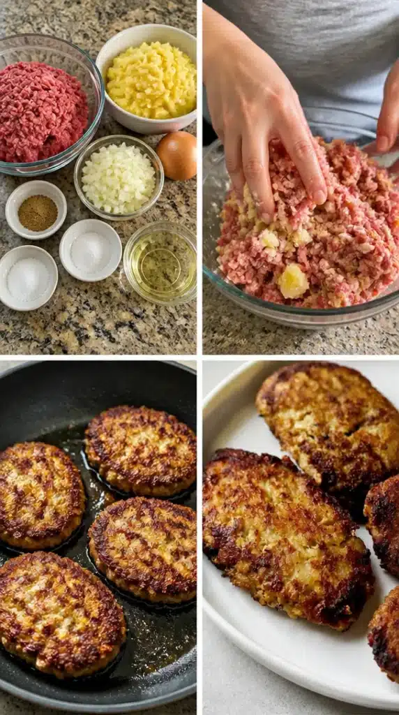 Delicious Persian Cutlet served on a plate with fresh herbs and spices.
