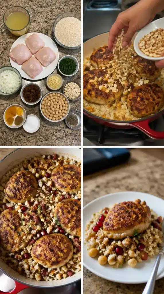 Delicious Persian chicken served with fragrant rice and aromatic spices.