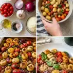 Sheet Pan Gnocchi with Roasted Vegetables on a serving plate