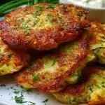 Crispy air fryer zucchini fritters, high protein and low carb snack