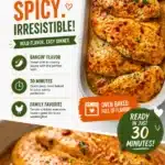 Baked Bang Bang Chicken dish served on a plate with vibrant garnishes.