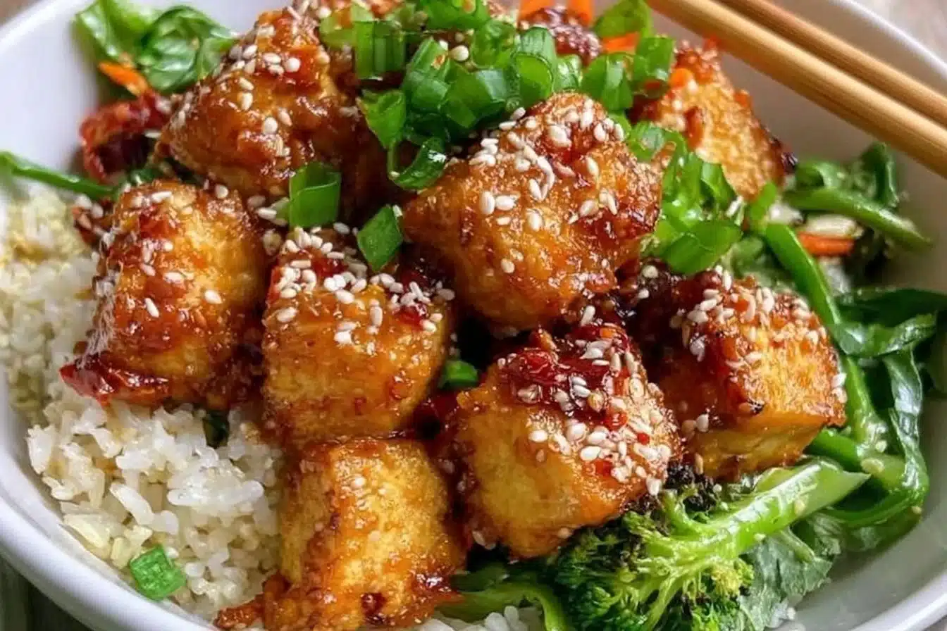 Crispy Baked Sesame Tofu