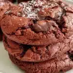 Delicious chocolate gluten-free brownie cookies on a plate