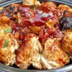 Delicious Crock Pot BBQ Chicken ready to serve