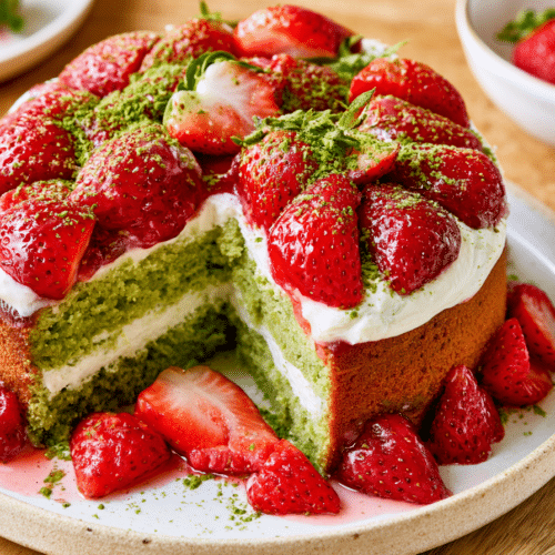 Gluten-Free Strawberry Matcha Shortcake Recipe - Decadent & Easy
