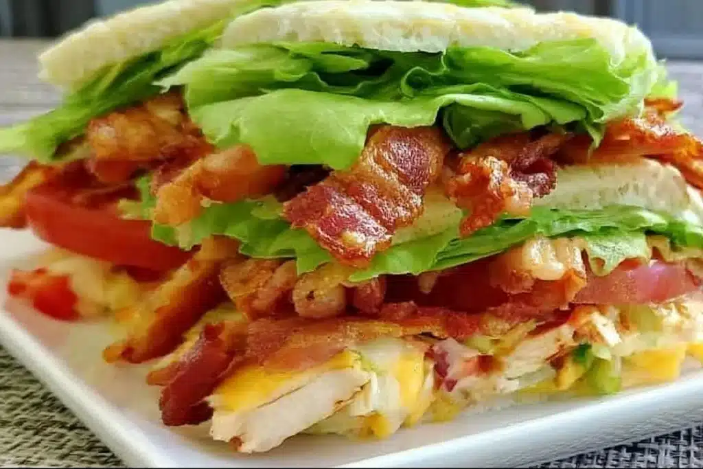 Keto Chicken Sandwich with fresh ingredients and savory flavors