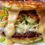 Delicious homemade Low Carb Big Mac keto recipe with fresh ingredients
