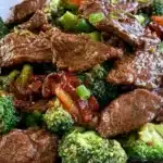 Delicious beef and broccoli stir fry with fresh vegetables