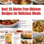 Variety of gluten free chicken dishes arranged on a table