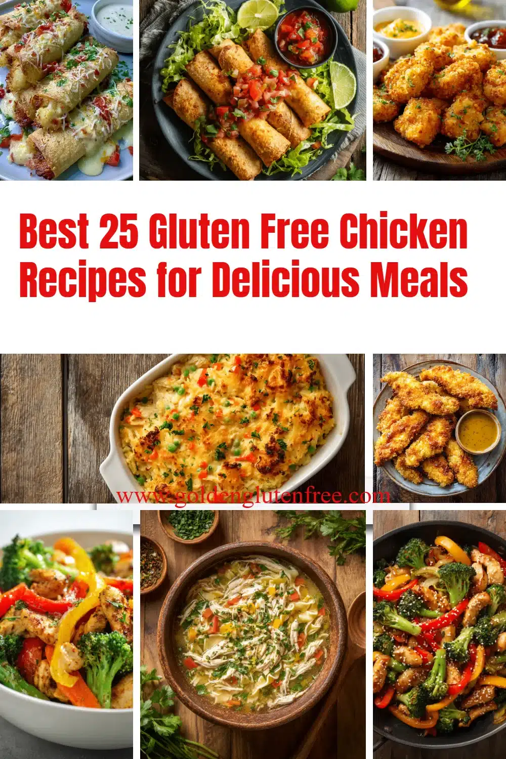 Plate of gluten free chicken dishes from the best recipes
