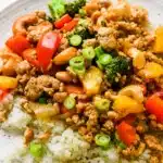 Quick Gluten-Free Chicken & Cashew Stir-Fry with crunchy cashews and colorful veggies