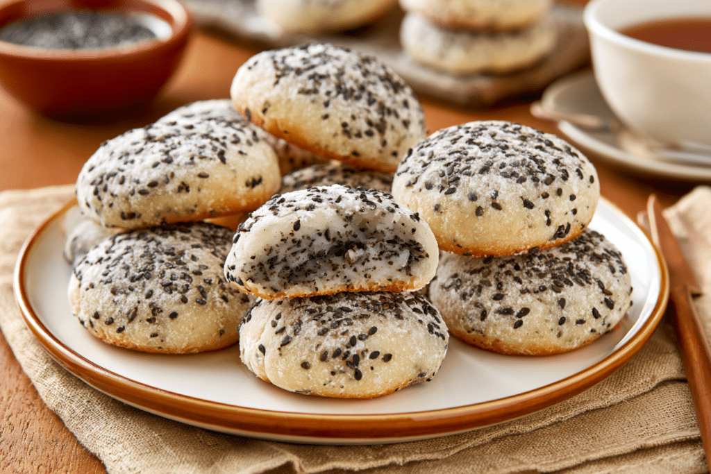 Gluten-Free Black Sesame Mochi Cookies: Chewy & Delicious