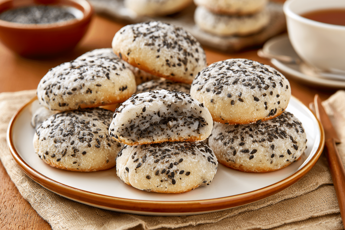 Gluten-Free Black Sesame Mochi Cookies: Chewy & Delicious