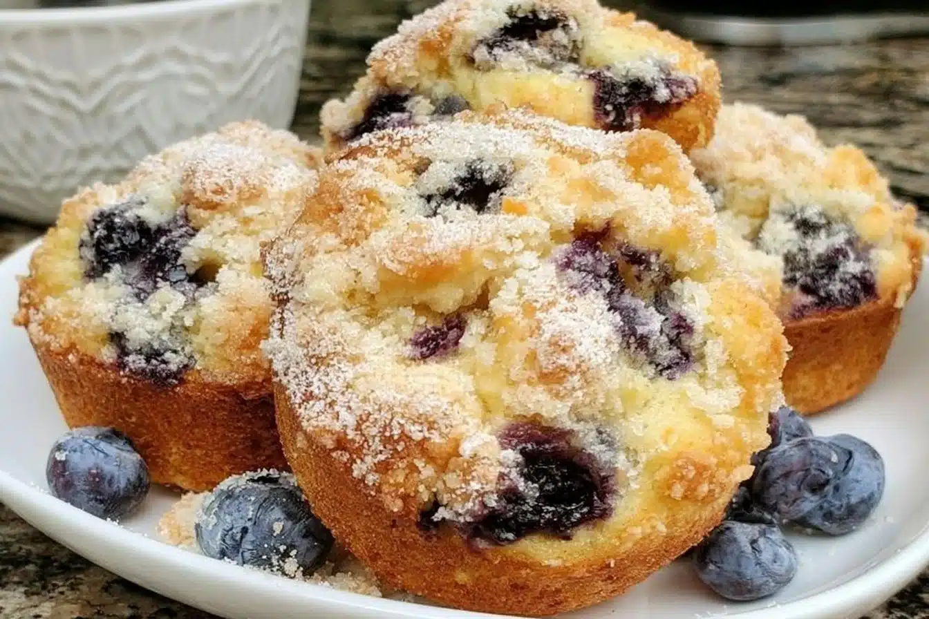 Gluten-free blueberry muffins fresh out of the oven