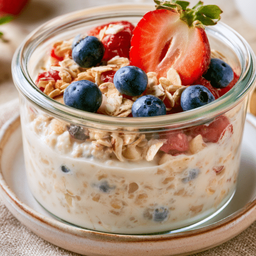 Gluten Free Cottage Cheese Overnight Oats (No Protein Powder!)