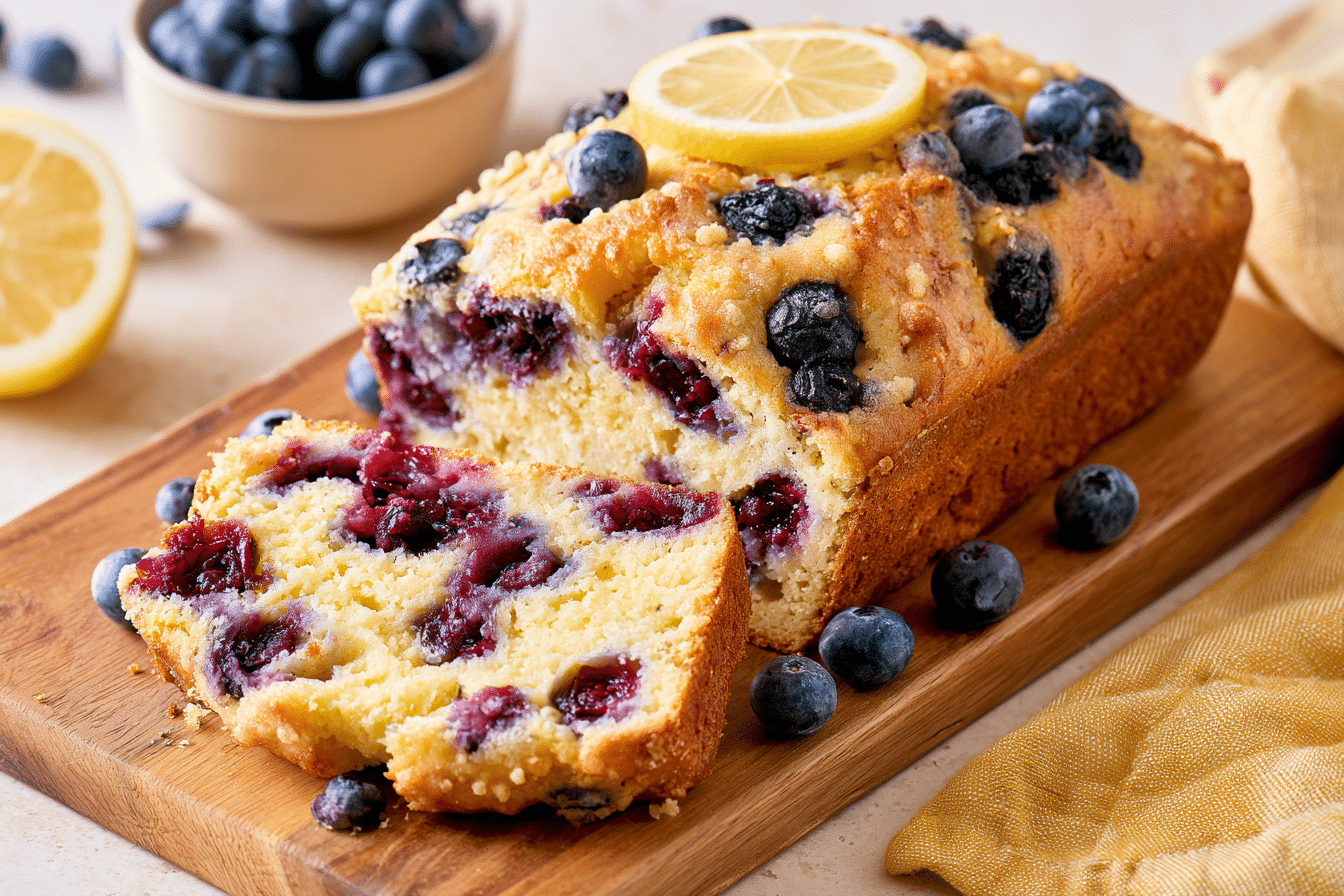 Gluten-Free Lemon Blueberry Protein Bread Recipe