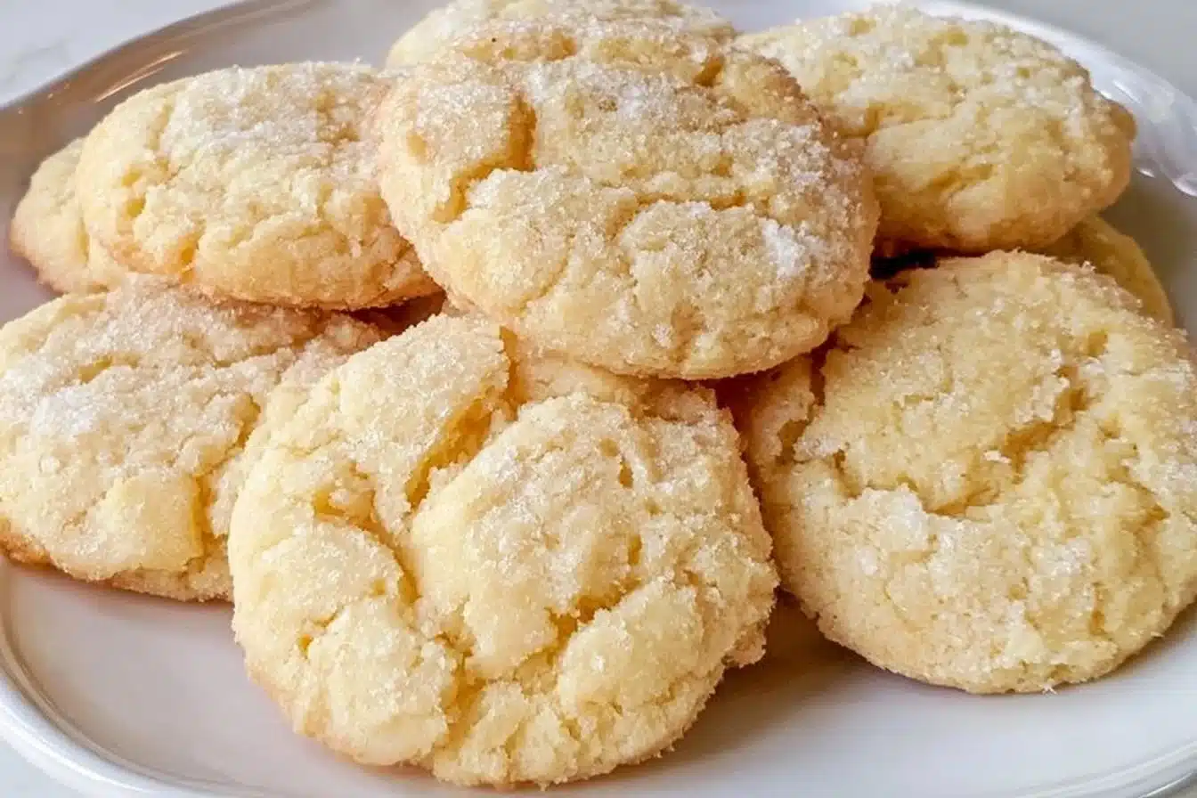 Gluten-free and dairy-free lemon cookies on a plate