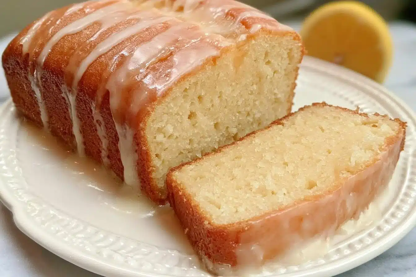 Gluten-free lemon loaf with glaze, dairy-free and delicious dessert