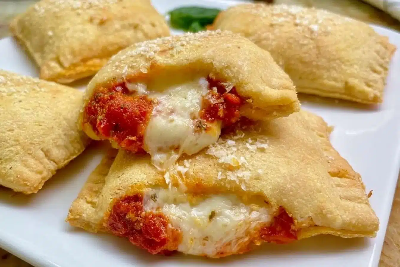 Homemade gluten-free pizza hot pockets ready to serve in 30 minutes