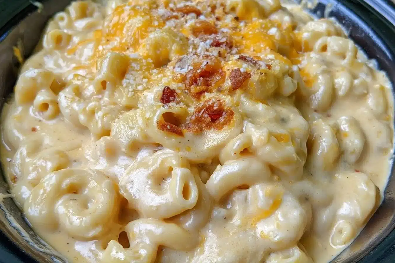 Easy homemade gluten free slow cooker mac and cheese dish