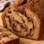 Delicious gluten-free, dairy-free cinnamon swirl banana bread loaded with cinnamon sugar.