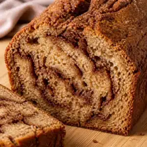 Delicious gluten-free, dairy-free cinnamon swirl banana bread loaded with cinnamon sugar.
