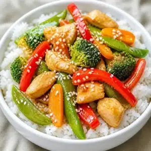 Quick Gluten-Free Chicken Stir-Fry with fresh veggies in a savory sauce