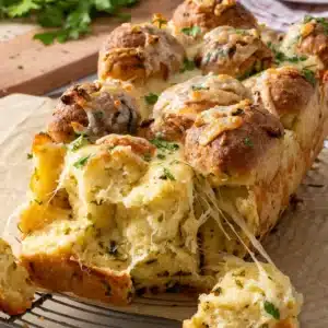 Easy Gluten Free Herb Garlic Pull Apart Bread, fluffy and flavorful with garlic herbs.