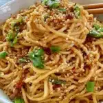 Garlic Sesame Noodles prepared in 30 minutes for a quick dinner