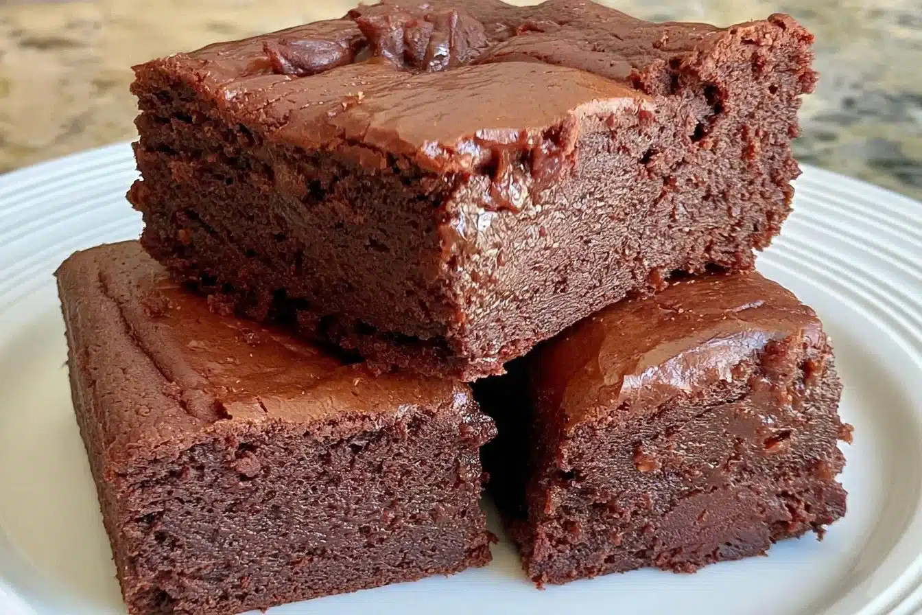 Delicious gluten-free brownies on a plate, perfect for busy weeknights