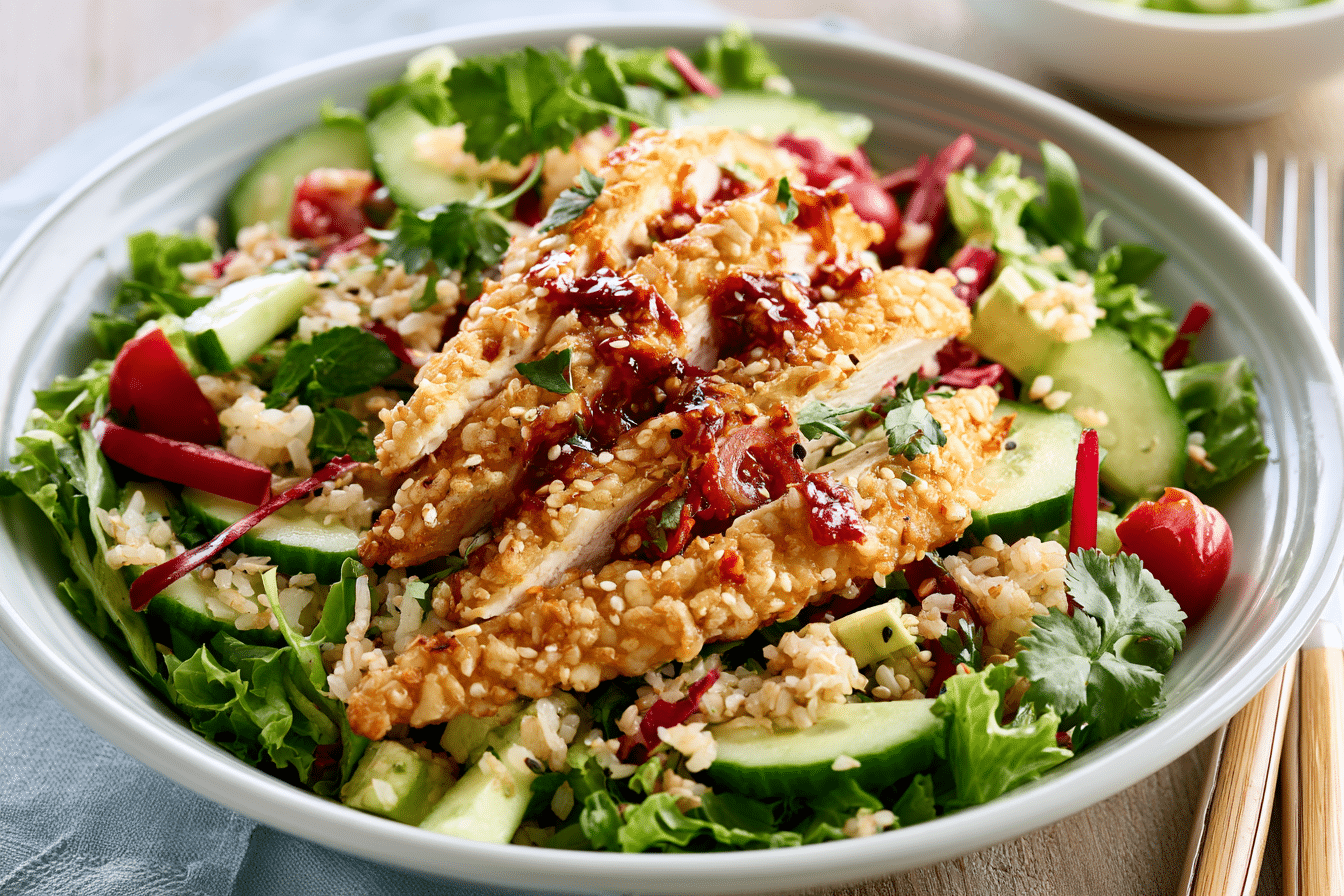 Gluten-Free Crispy Rice Chicken Salad: Delicious & Healthy Recipe