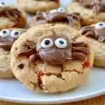 Gluten-Free Spider Cookies decorated for Halloween