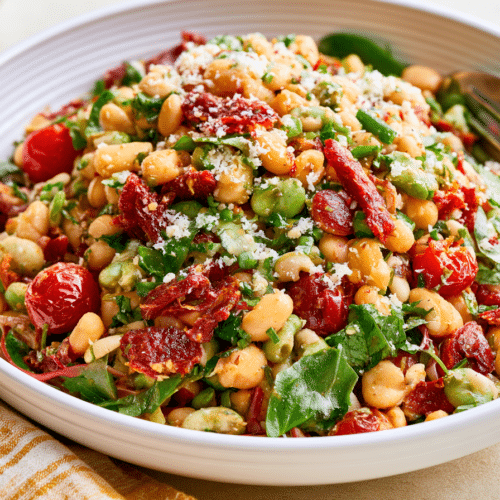 Gluten-Free Sun-Dried Tomato Dense Bean Salad Recipe