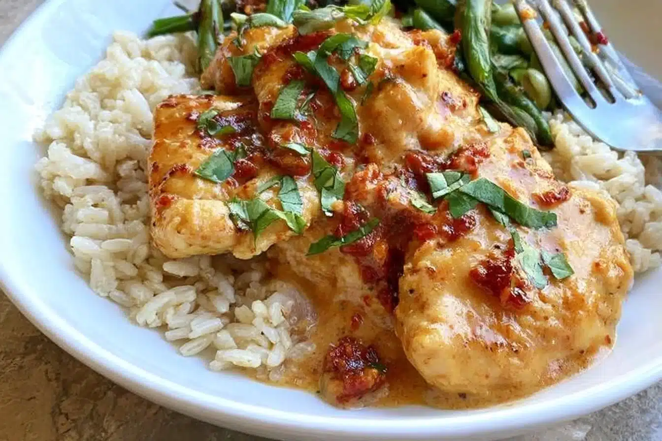 Whole30 Marry Me Chicken served in a skillet, ready in 30 minutes for an easy dinner.