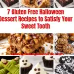 A selection of gluten free Halloween desserts on a festive table.