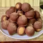 Gluten and dairy free Buckeye Balls ready for Christmas baking
