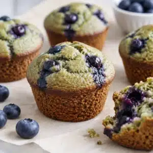 Glutenfreie Monster Breakfast Muffins with green ingredients for a healthy meal