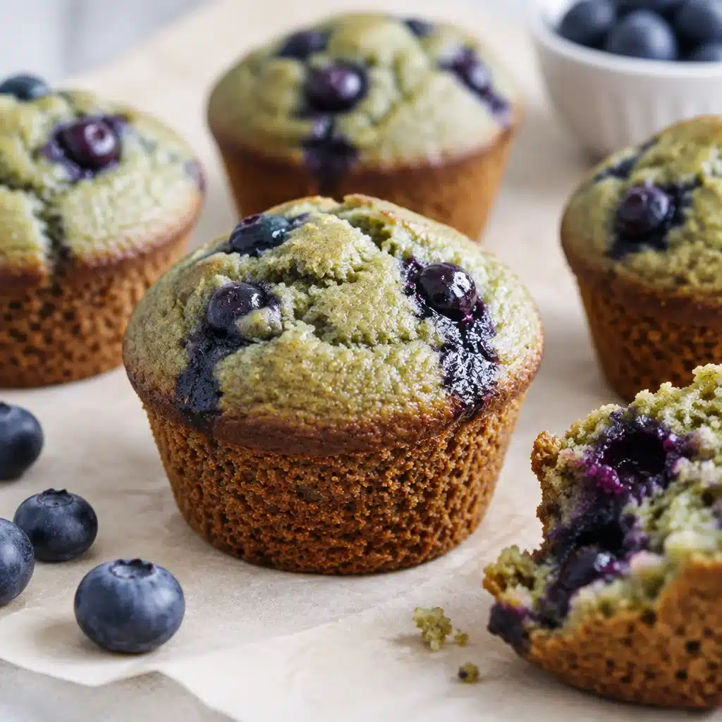 Glutenfreie Monster Breakfast Muffins with green ingredients for a healthy meal