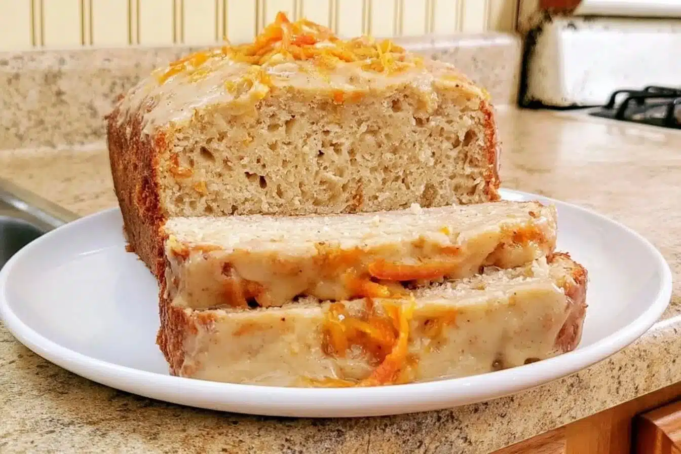 Gluten-free orange cardamom bread fresh out of the oven