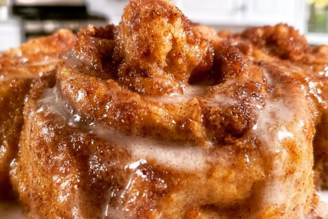 Freshly baked Gluten Free Pumpkin Cinnamon Rolls with frosting and autumn spices.